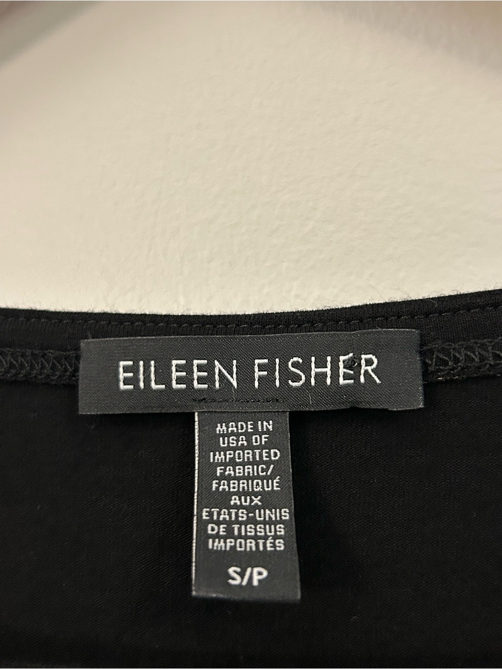 Eileen Fisher Black Long-Sleeve Boatneck Tunic Small - Picture 2 of 4